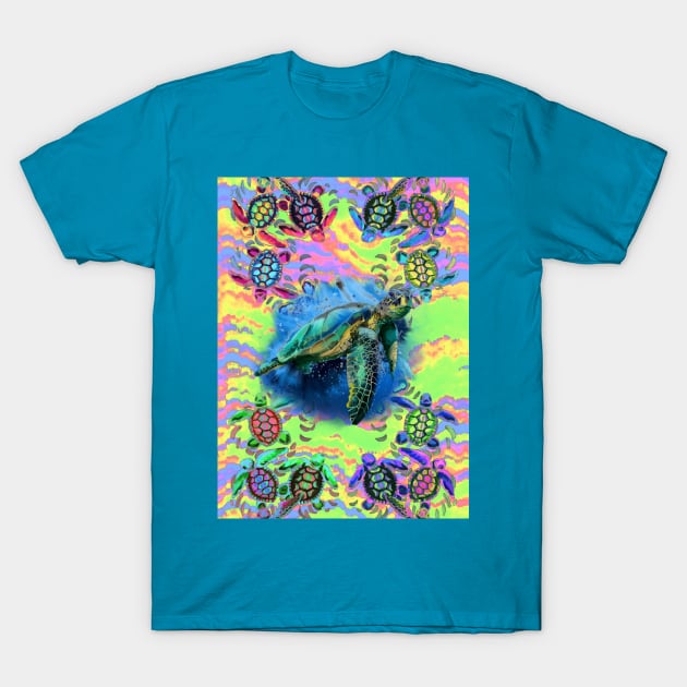 The Colors of Turtle T-Shirt by rickyrickbob